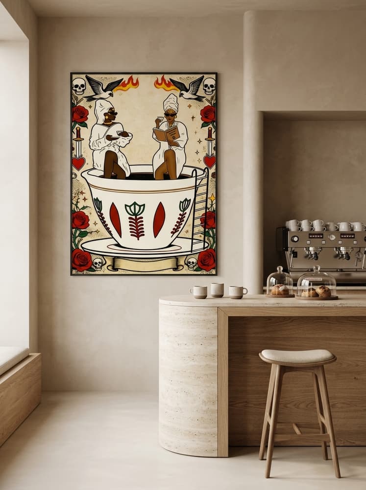 Señoras tomando café