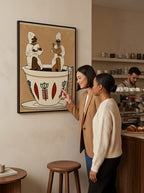 Señoras tomando café
