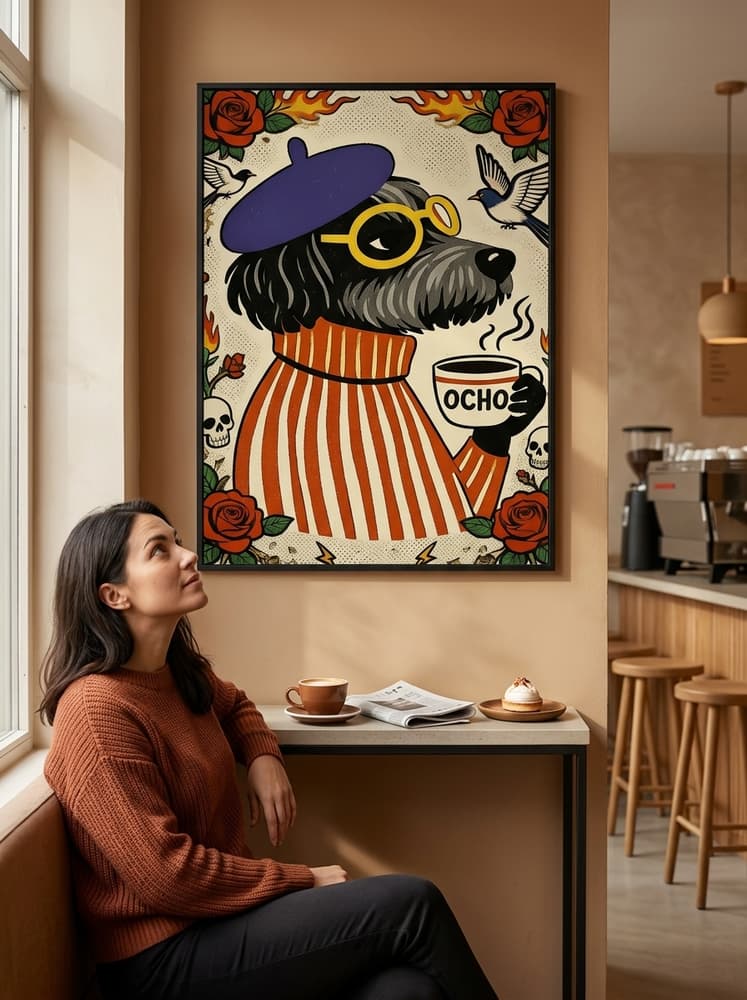 el café a las 8