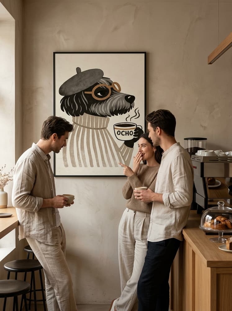 el café a las 8