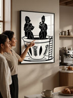 Señoras tomando café