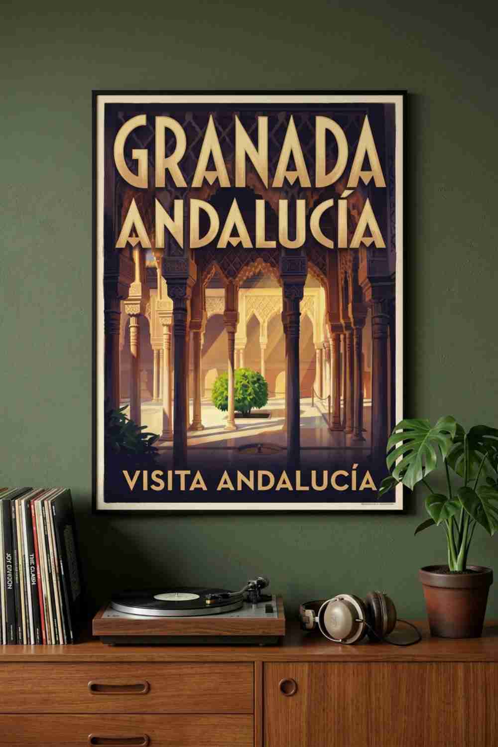 Famous courtyard in the Alhambra with lion court. (Granada, Spain)