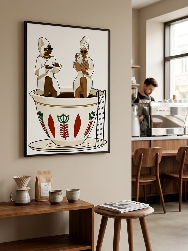 Señoras tomando café