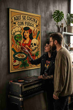 AQUÍ SE COCINA CON FUEGO