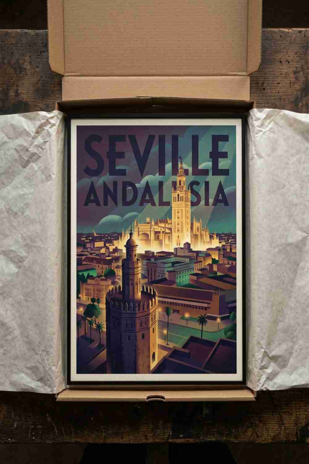 La Torre de noche en Sevilla