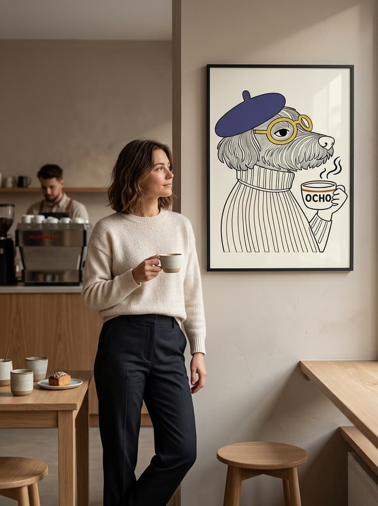 el café a las 8