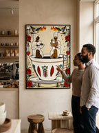 Señoras tomando café