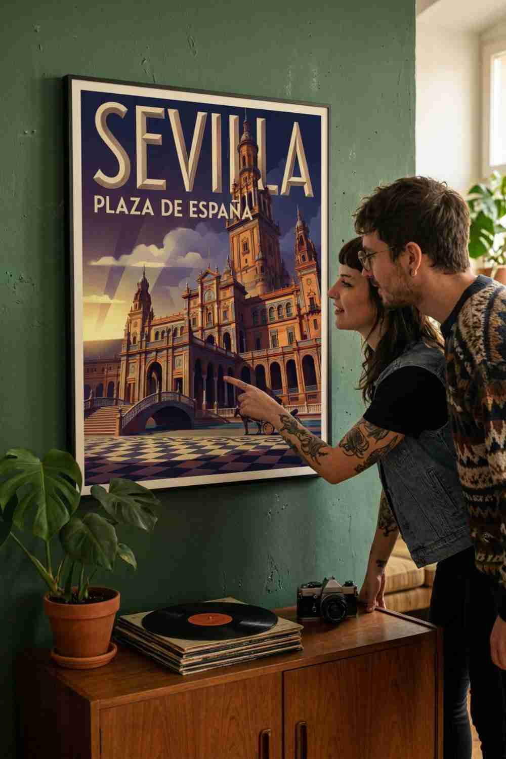Plaza de España al atardecer