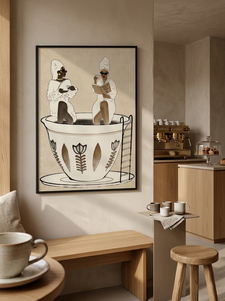 Señoras tomando café