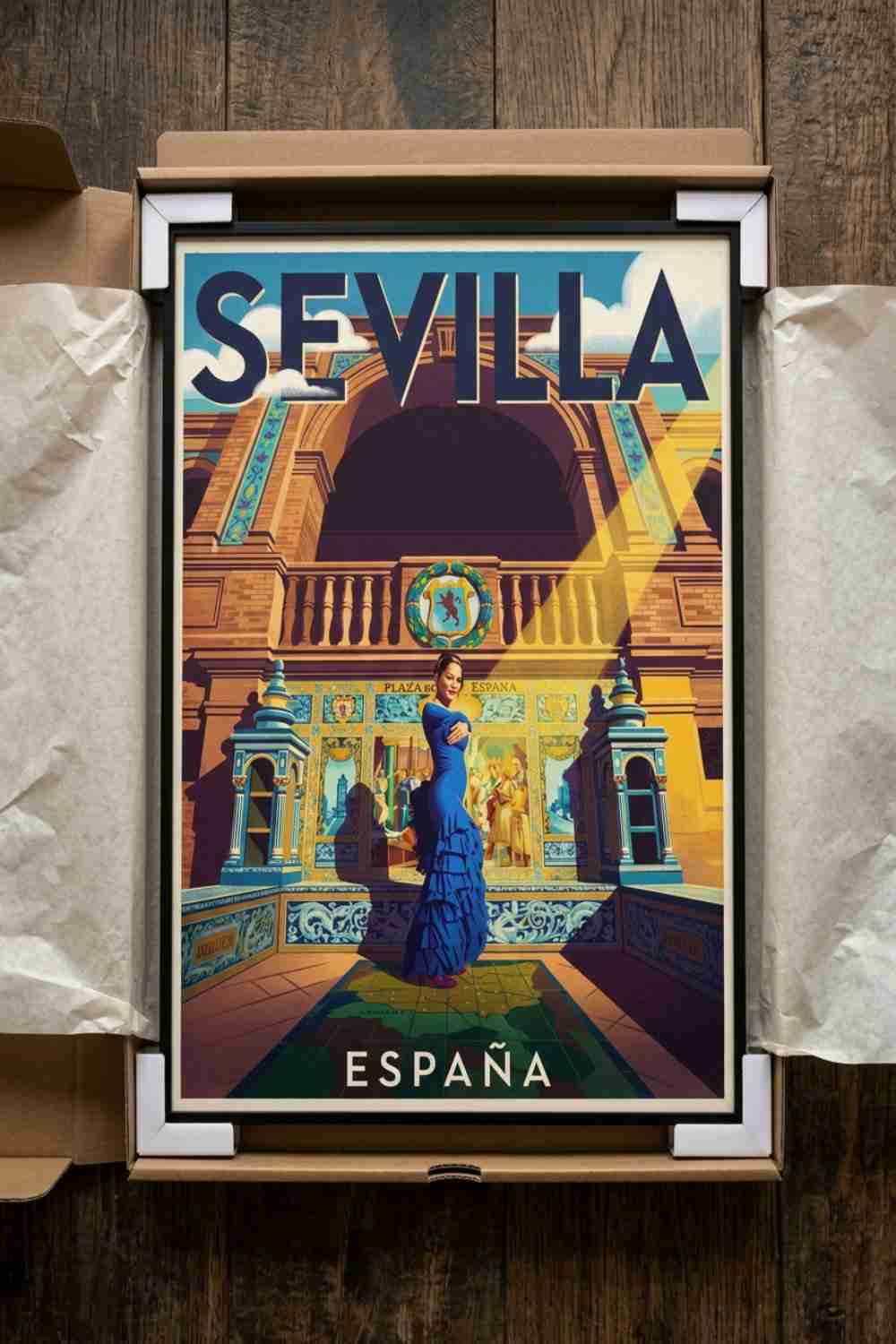Mujer bailando flamenco en la plaza de España