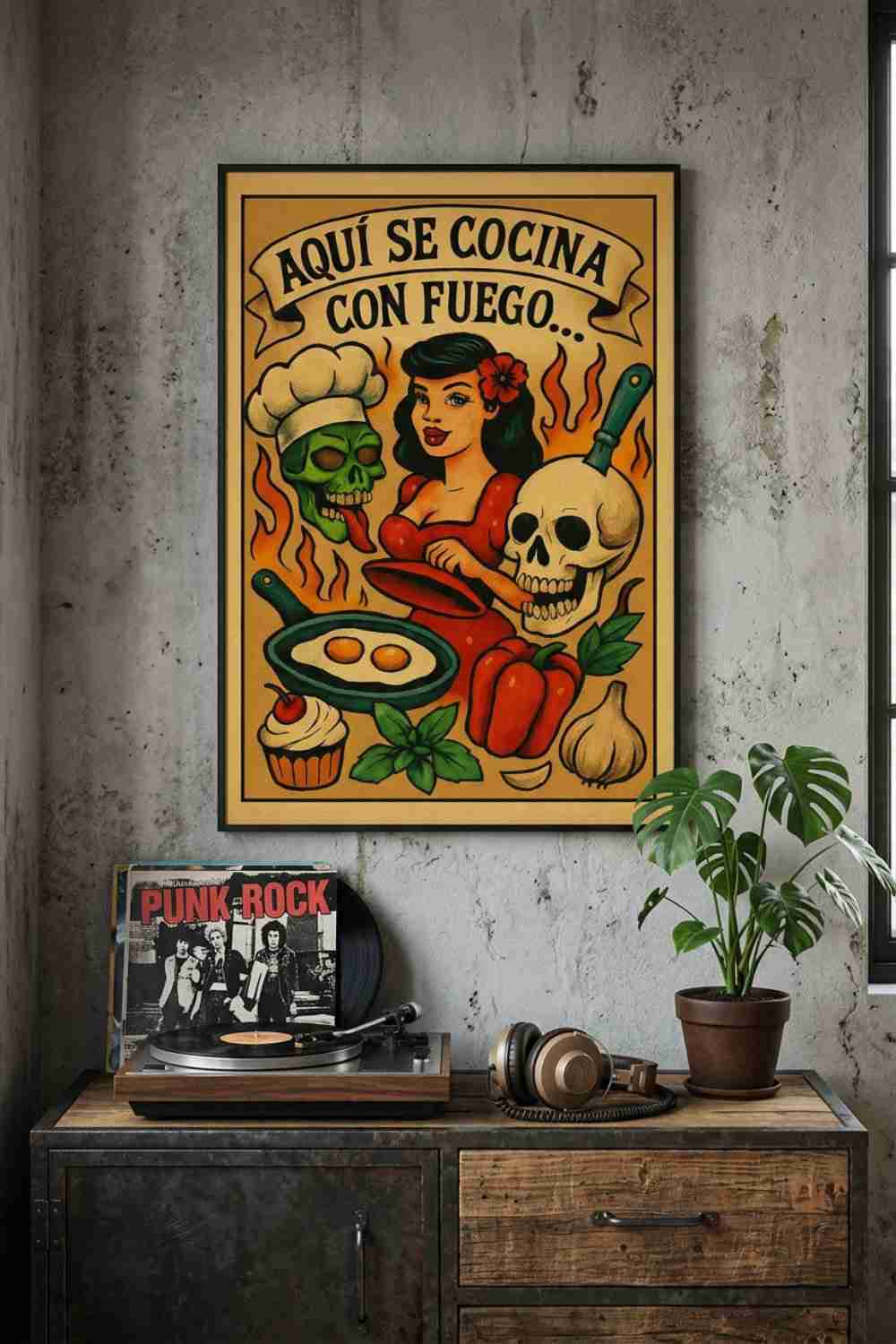 AQUÍ SE COCINA CON FUEGO