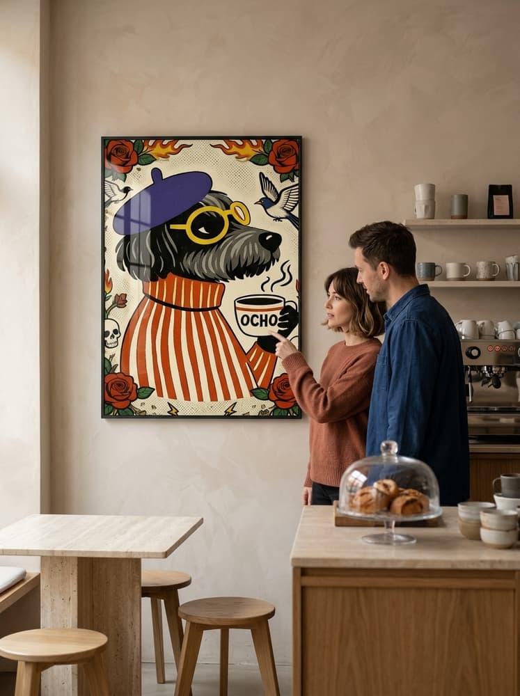 el café a las 8