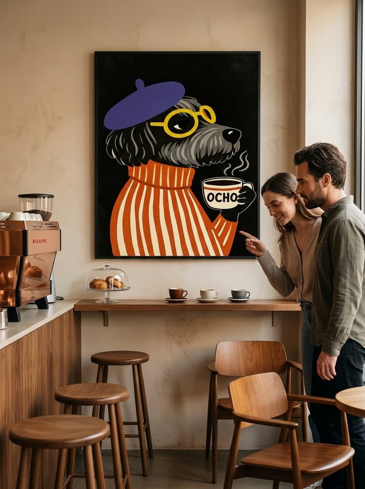el café a las 8