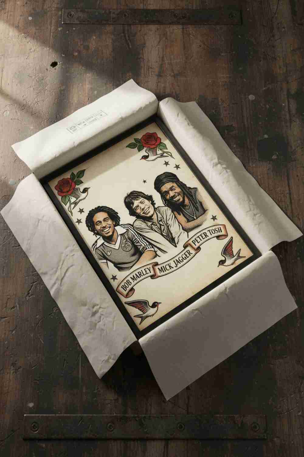 Bob Marley Mick Jagger y Peter Tosh