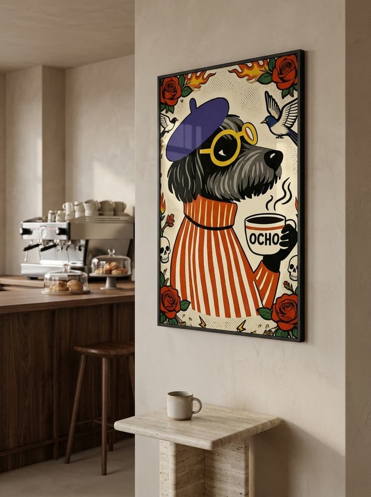 el café a las 8