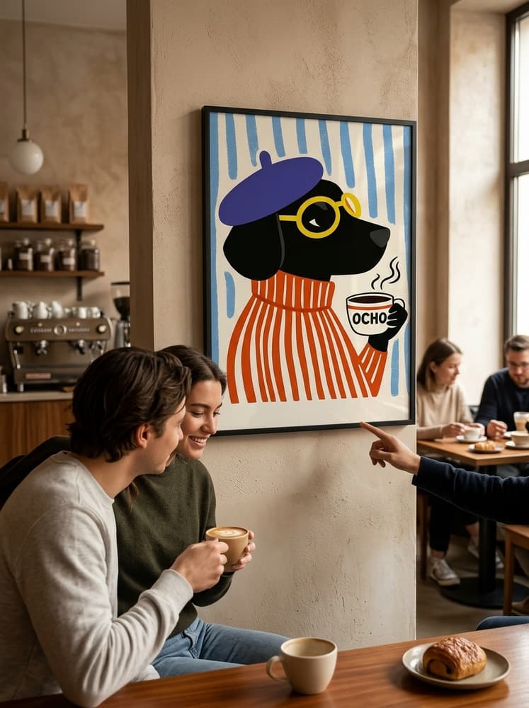 el café a las 8