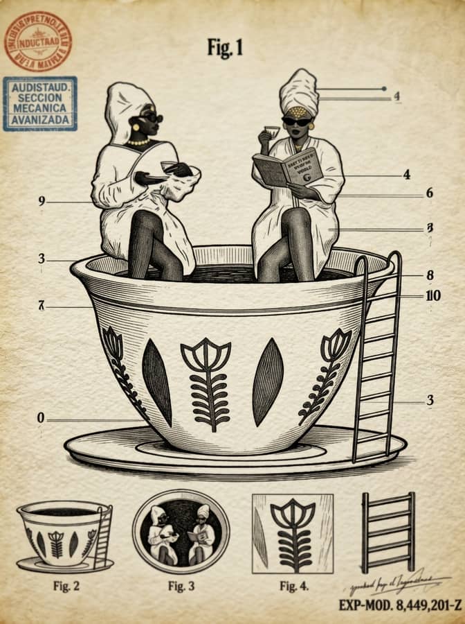 Señoras tomando café