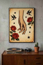 Reaching.