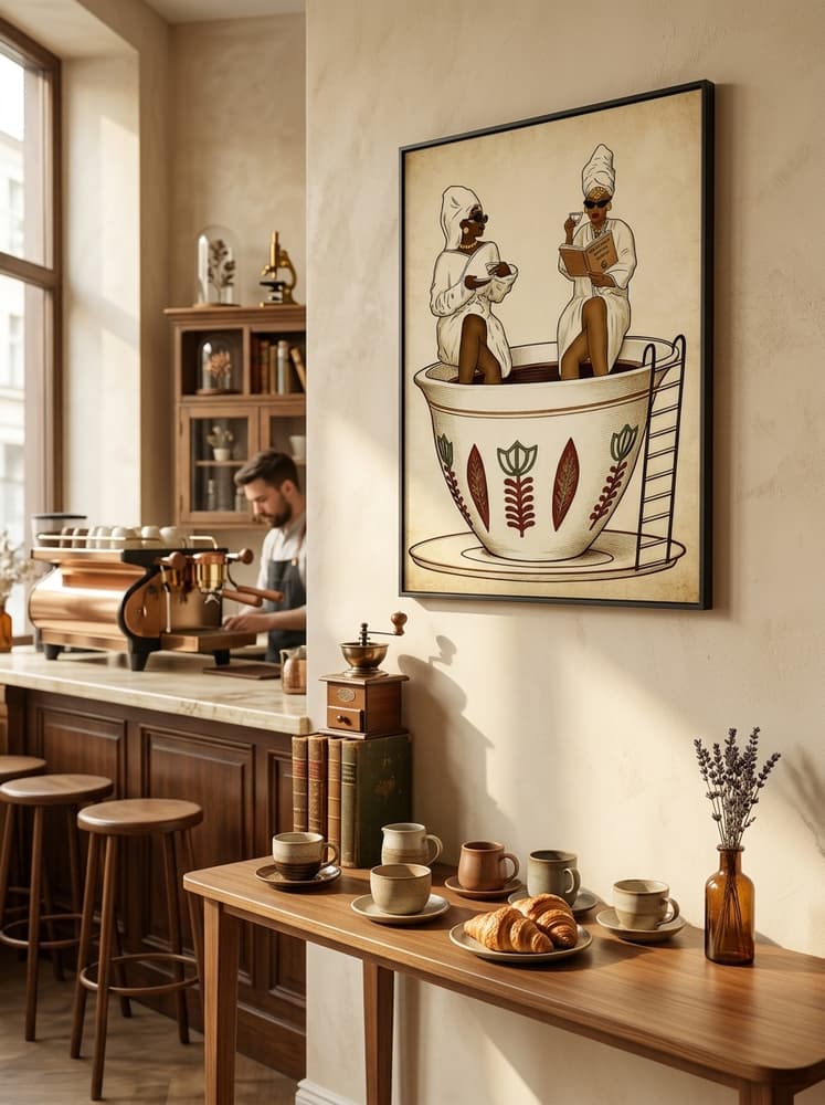 Señoras tomando café