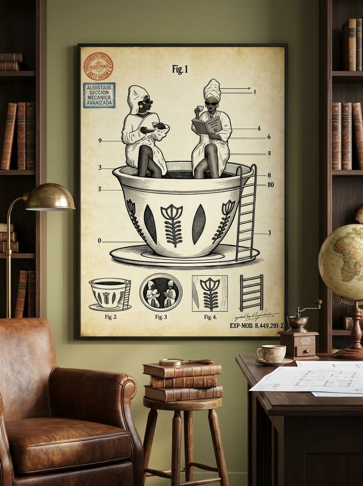 Señoras tomando café