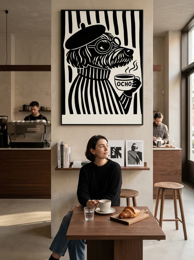 el café a las 8