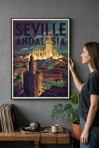 La Torre de noche en Sevilla