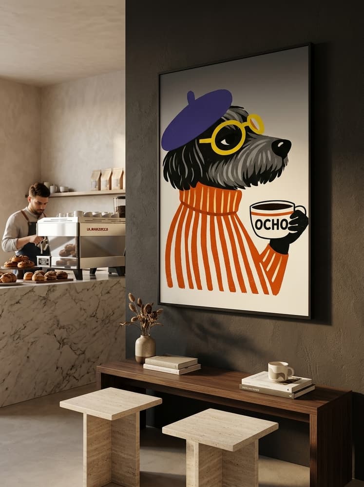 el café a las 8