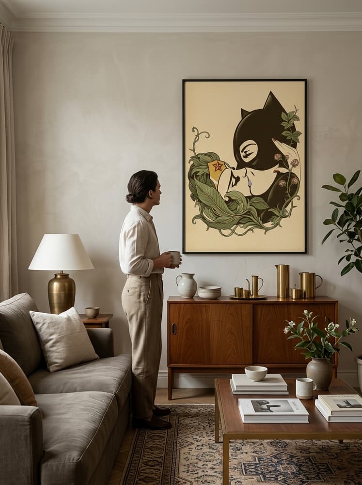 Woman & Cat Kiss