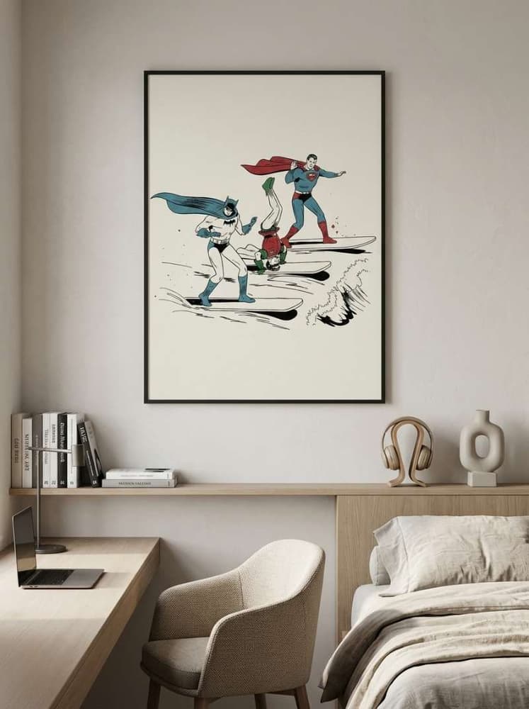Superheroes Surfeando