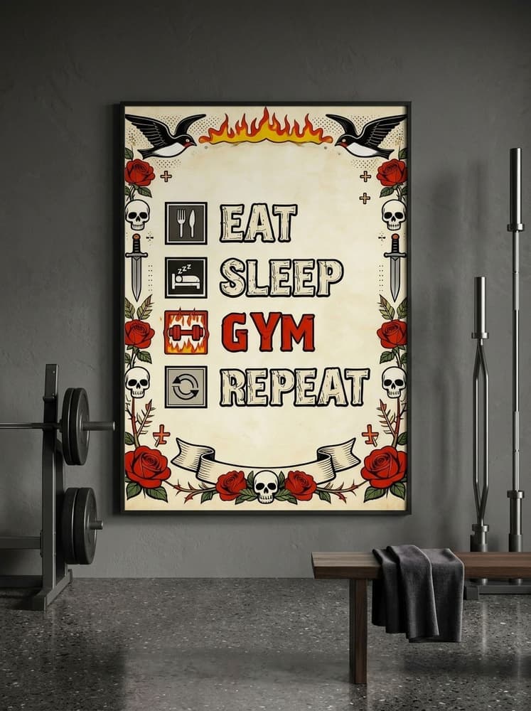Eat, sleep, gym, Repeat