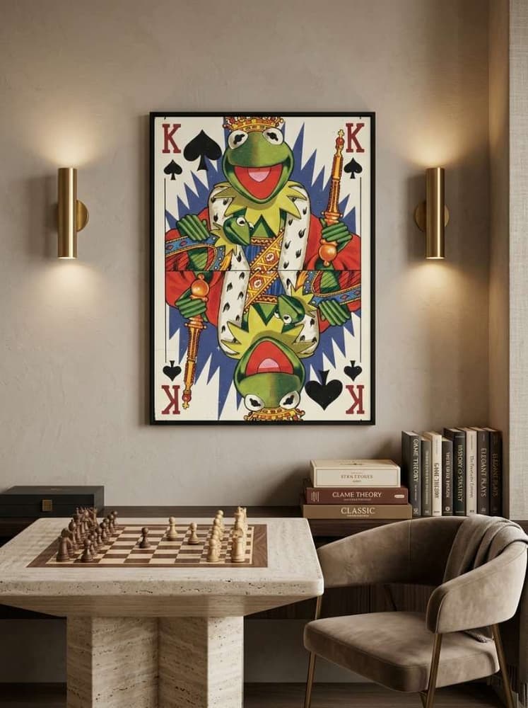 Muppets playing cards