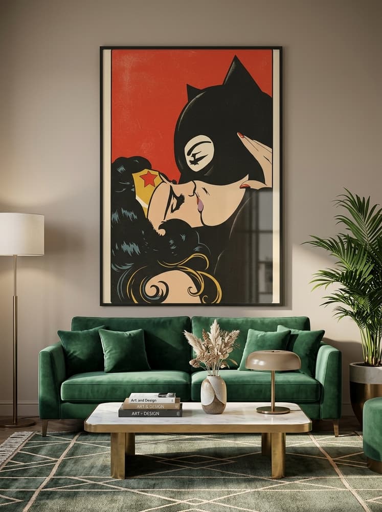 Woman & Cat Kiss