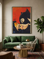 Woman & Cat Kiss