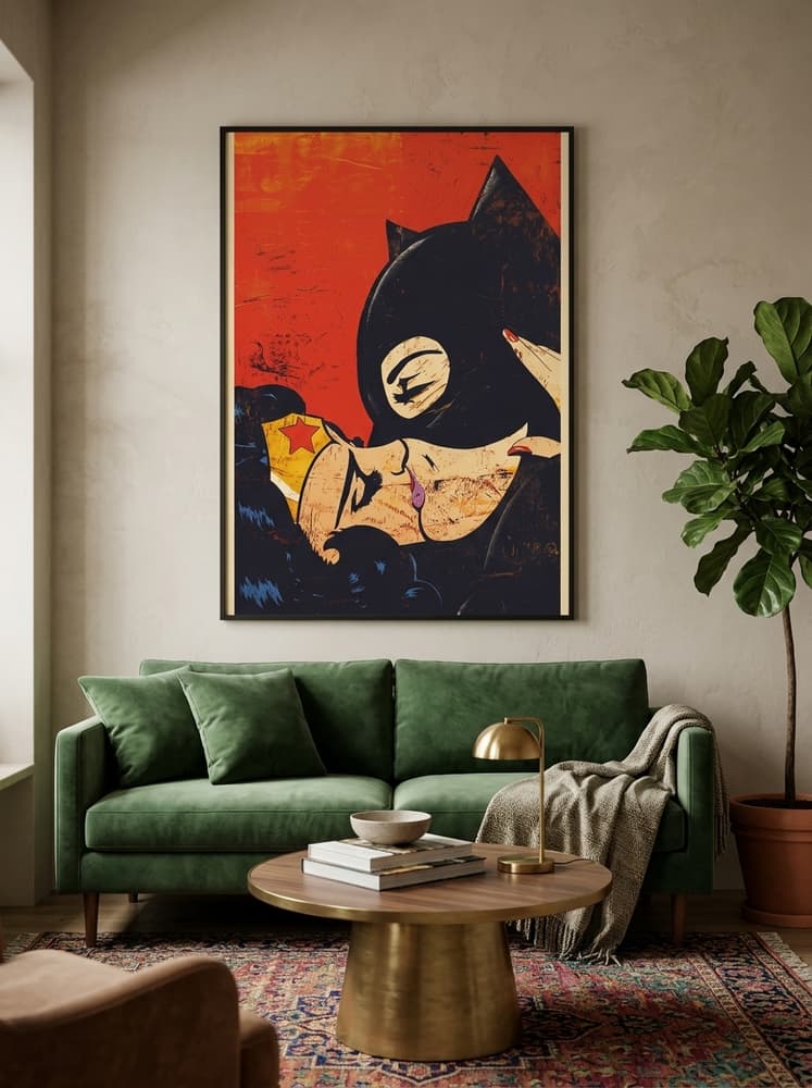 Woman & Cat Kiss