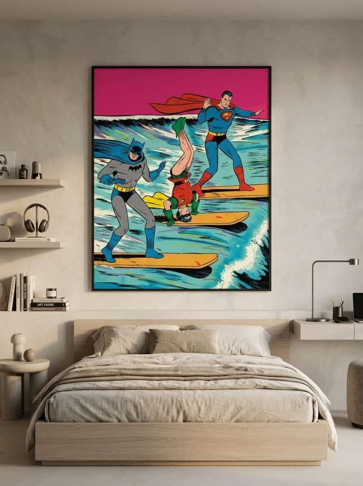 Superheroes Surfeando