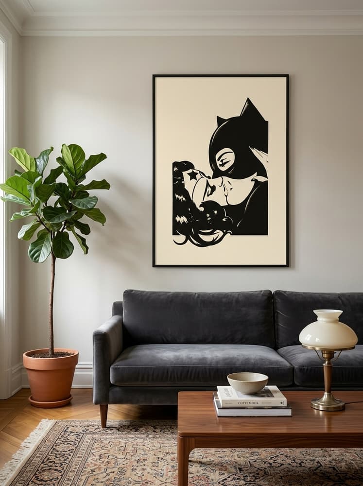 Woman & Cat Kiss