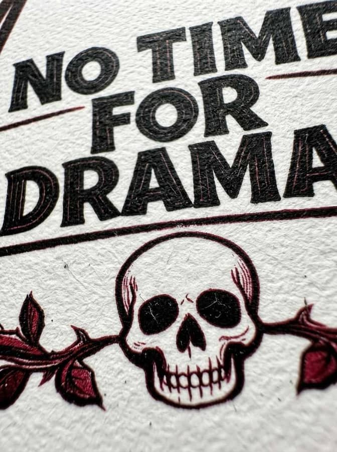 No time for drama