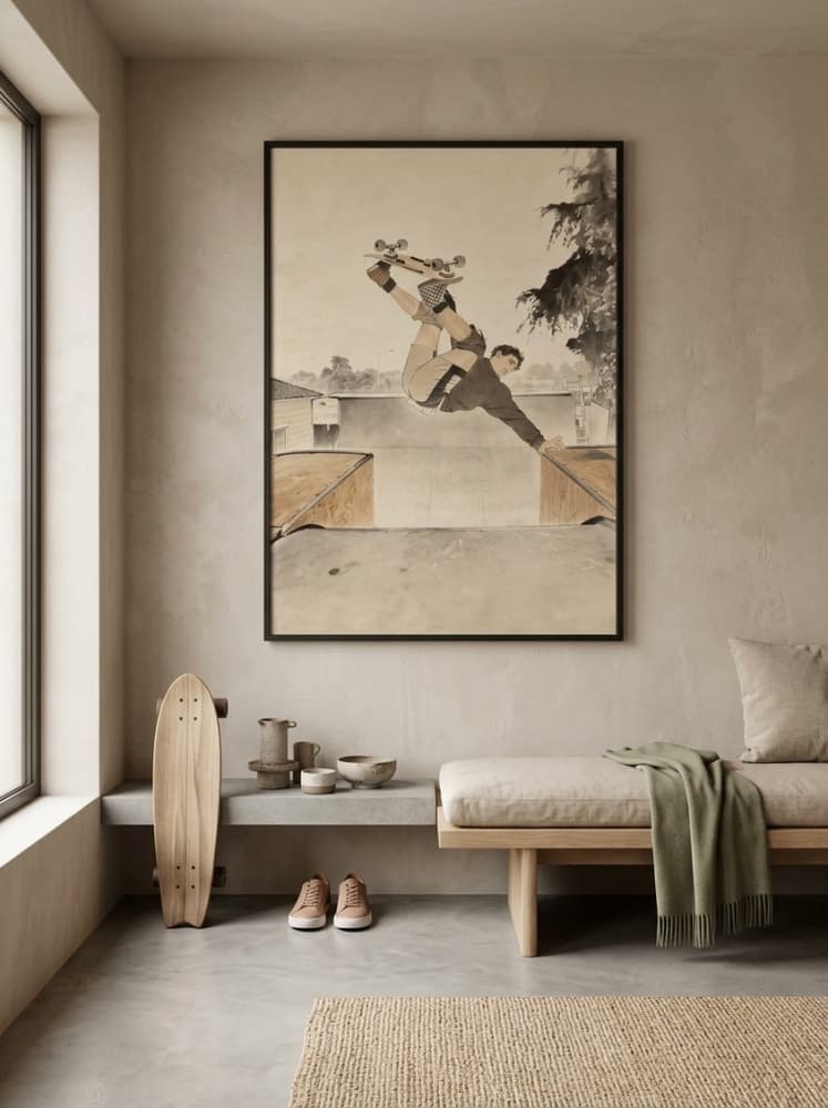 Lance Mountain FS Channel Invert, Lopes Ramp 1983