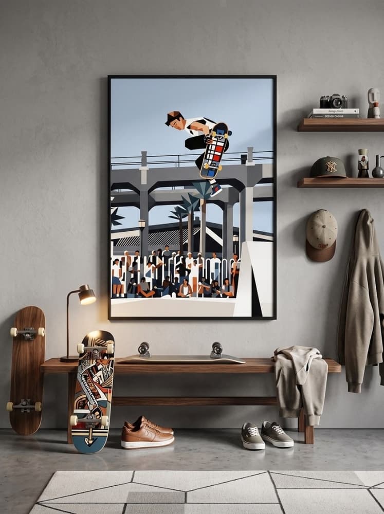 Tommy Guerrero Oceanside Pier Contest Jump Ramp 18x24  Print