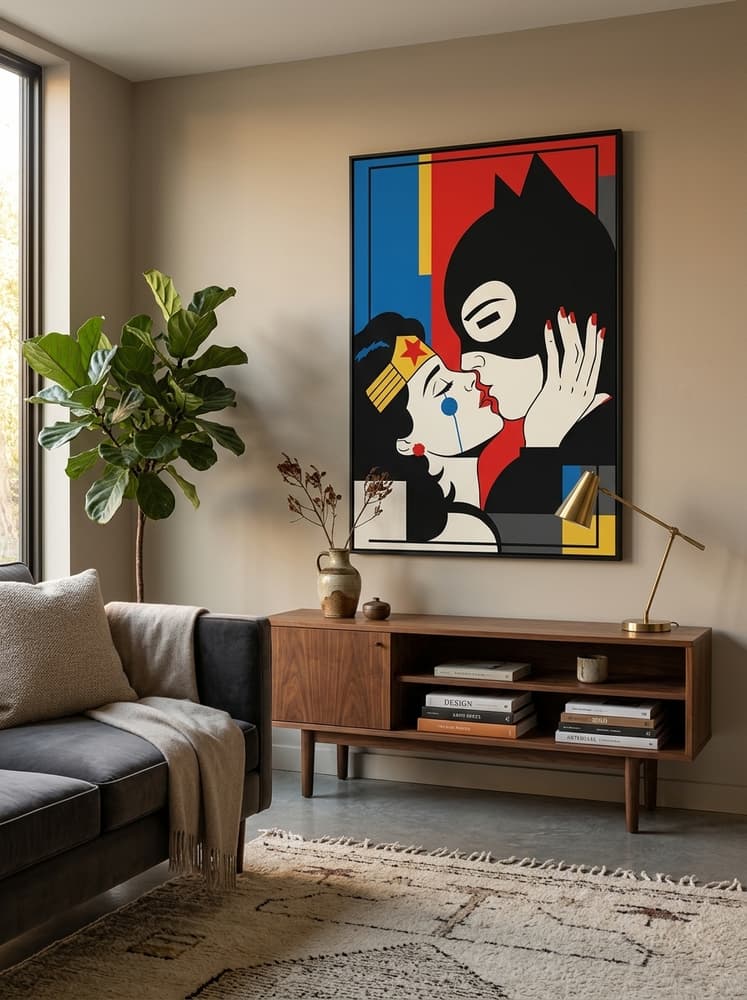 Woman & Cat Kiss