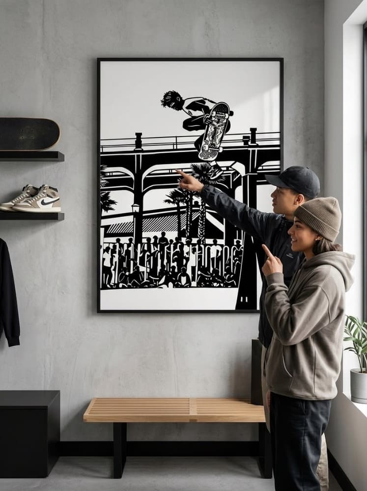 Tommy Guerrero Oceanside Pier Contest Jump Ramp 18x24  Print