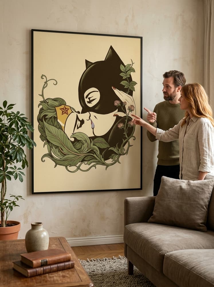 Woman & Cat Kiss
