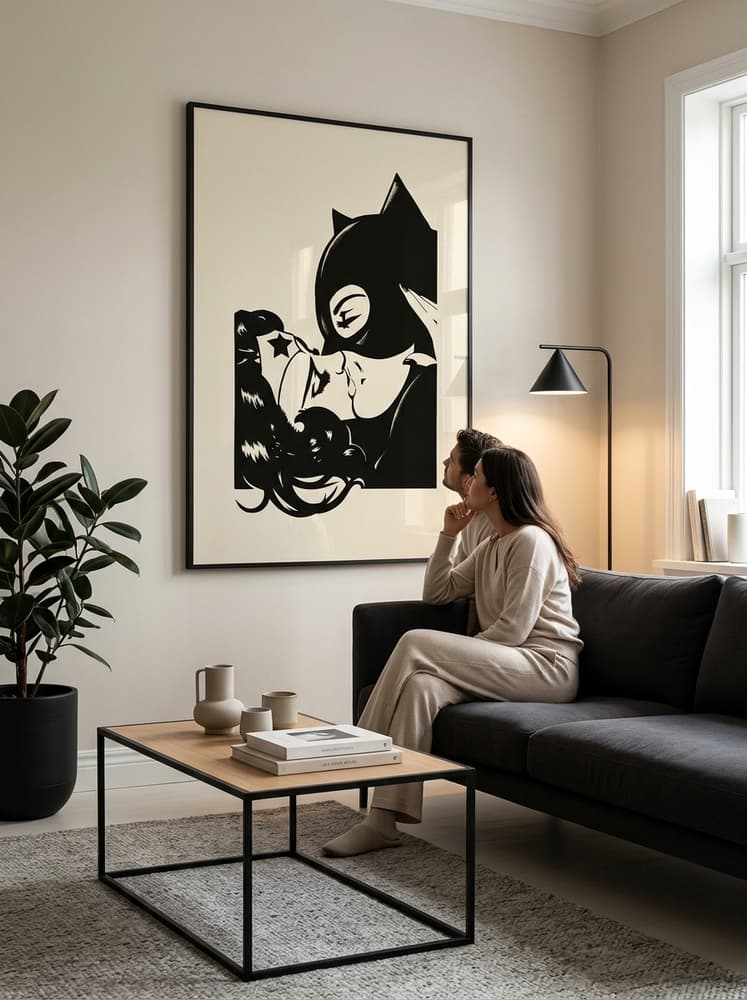 Woman & Cat Kiss