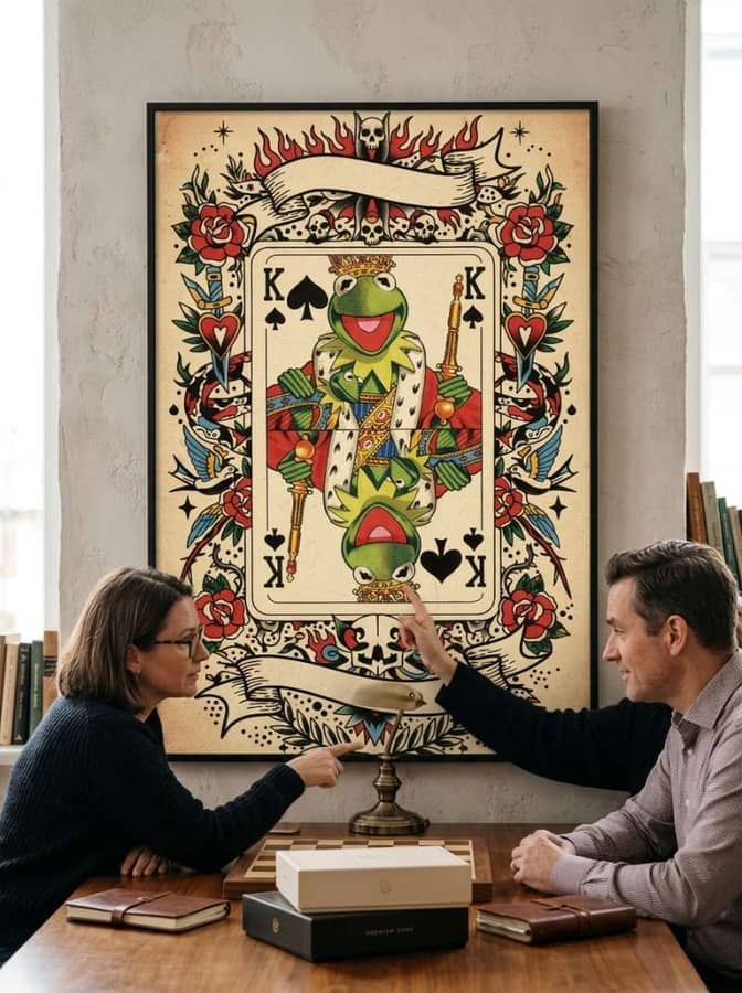 Muppets playing cards