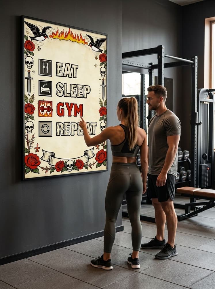 Eat, sleep, gym, Repeat