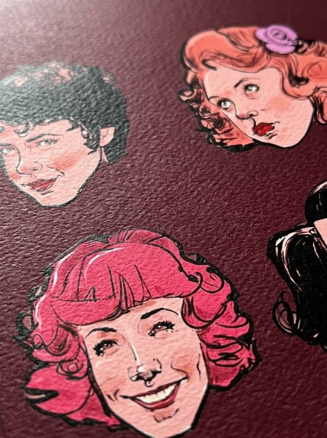 pink faces