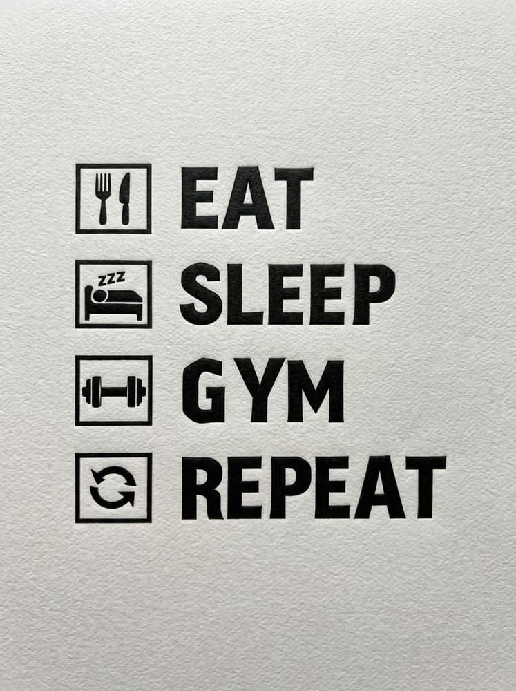 Eat, sleep, gym, Repeat