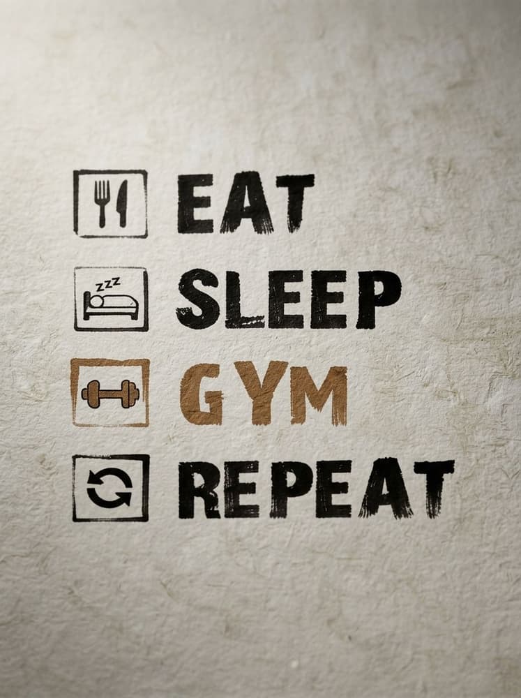 Eat, sleep, gym, Repeat