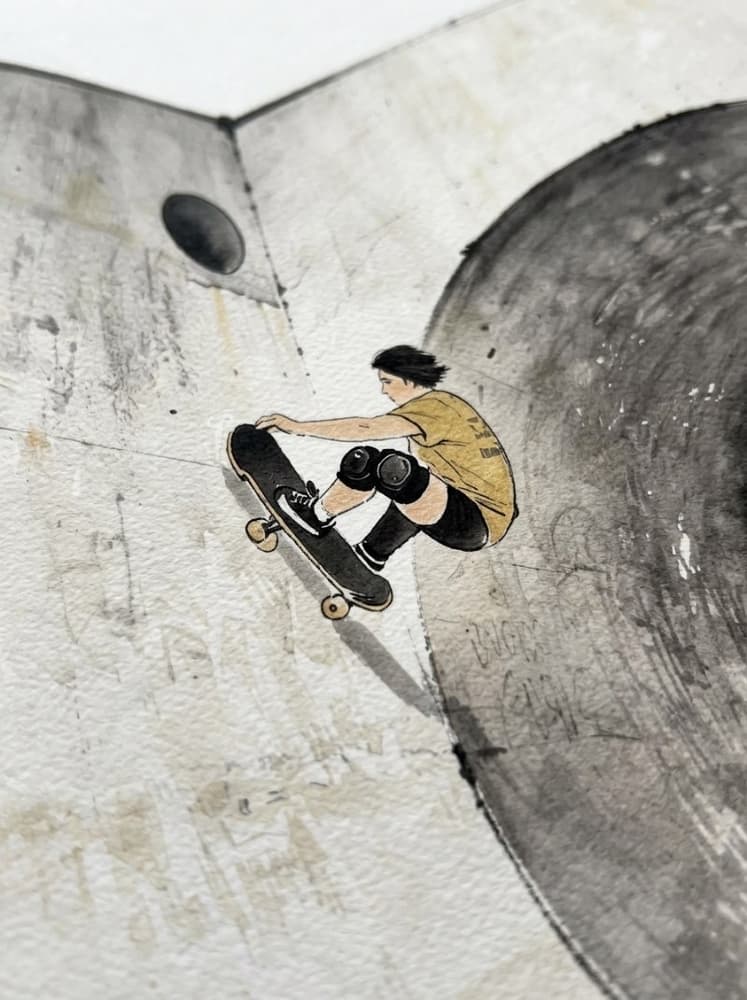 Chris Miller Frontside at Baldy Pipe 1986