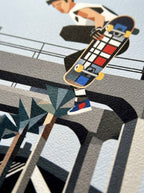 Tommy Guerrero Oceanside Pier Contest Jump Ramp 18x24  Print